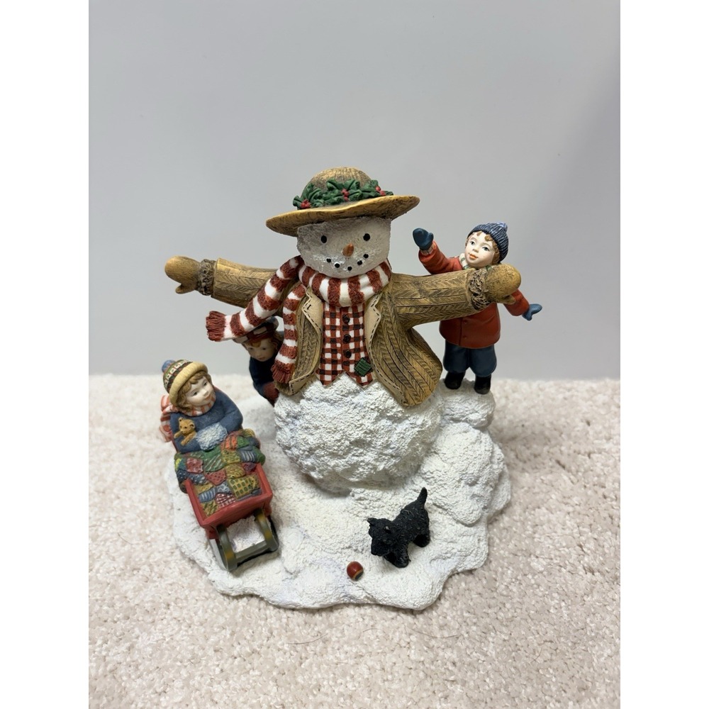 1998 Weekend Play Sherri Buck Baldwin 1st Edition #4 Snowman Christmas Figurine‎